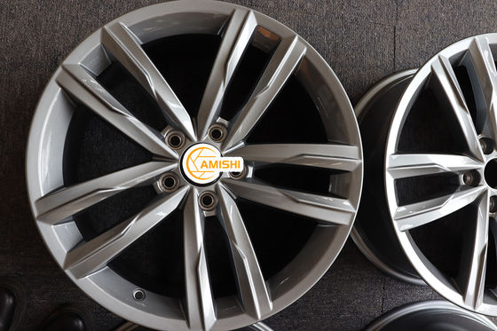 5 Double Spoke 8J Rims For Volkswagen , ET44 18 Inch Aluminum Rims