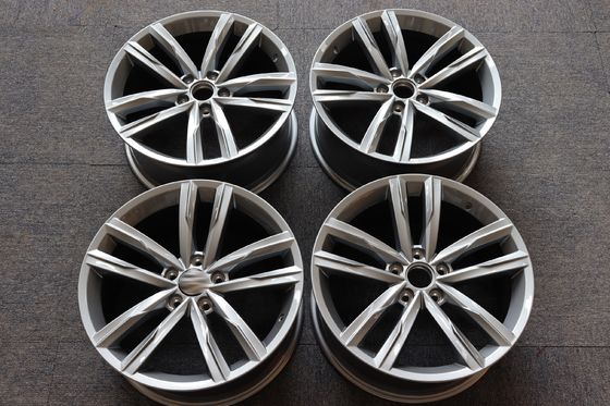 5 Double Spoke 8J Rims For Volkswagen , ET44 18 Inch Aluminum Rims